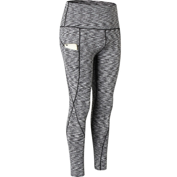 Super High Waist Slant Pocket Stretch Quick Drying Tights (Color:Colorful Gray Size:L), S, M, L, XL, XXL — view 39