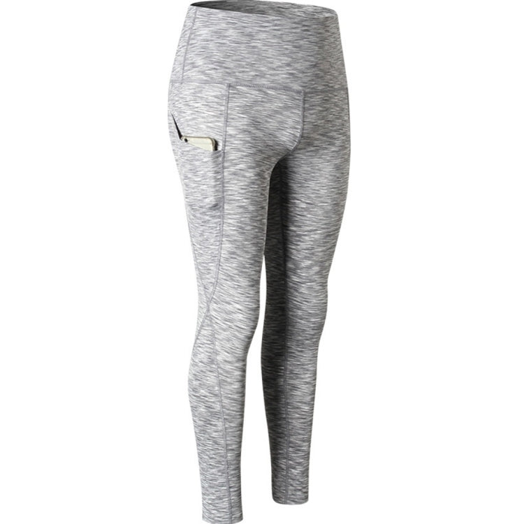Super High Waist Slant Pocket Stretch Quick Drying Tights (Color:Colorful Gray Size:L), S, M, L, XL, XXL — view 40