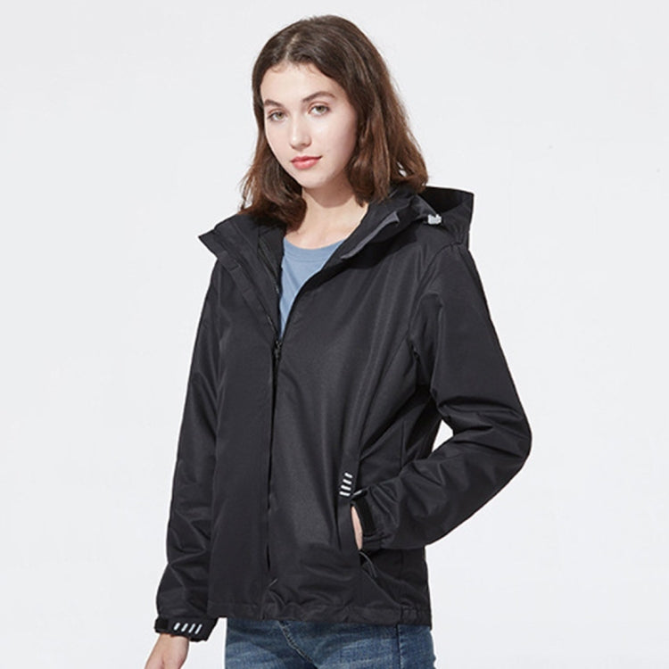 Ladys Detachable Two Piece Warm, Waterproof And Breathable Couples Stormsuit (Color:Fog Blue Size:XXXXL)