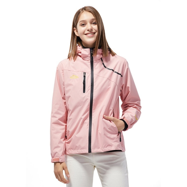 Ladys Outdoor Sports Single Layer Stormsuit Wear Resistant Breathable Waterproof Windproof Couple Mountaineering Suit (Color:Ivory White Size:XXXXXL)