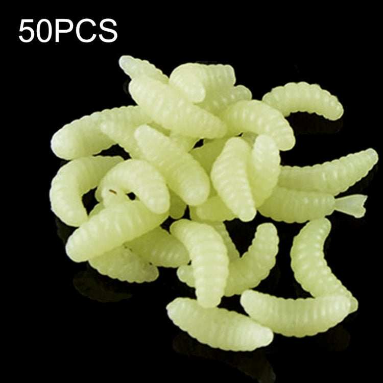 HENGJIA SO106 50 PCS 20mm Simulation Bread Bait Worms Crescent Soft Bait Horseback Fish Worm Bait Fishing Gear