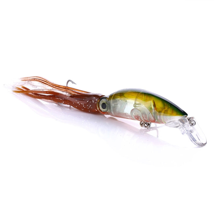 HENGJIA JIZ002 10cm/16.6g 8 PCS Big Octopus Squid Shaped Hard Baits Long Shot Fishing Lures Tackle Baits Fit Sea Fishing and Freshwater Fishing, Bagged