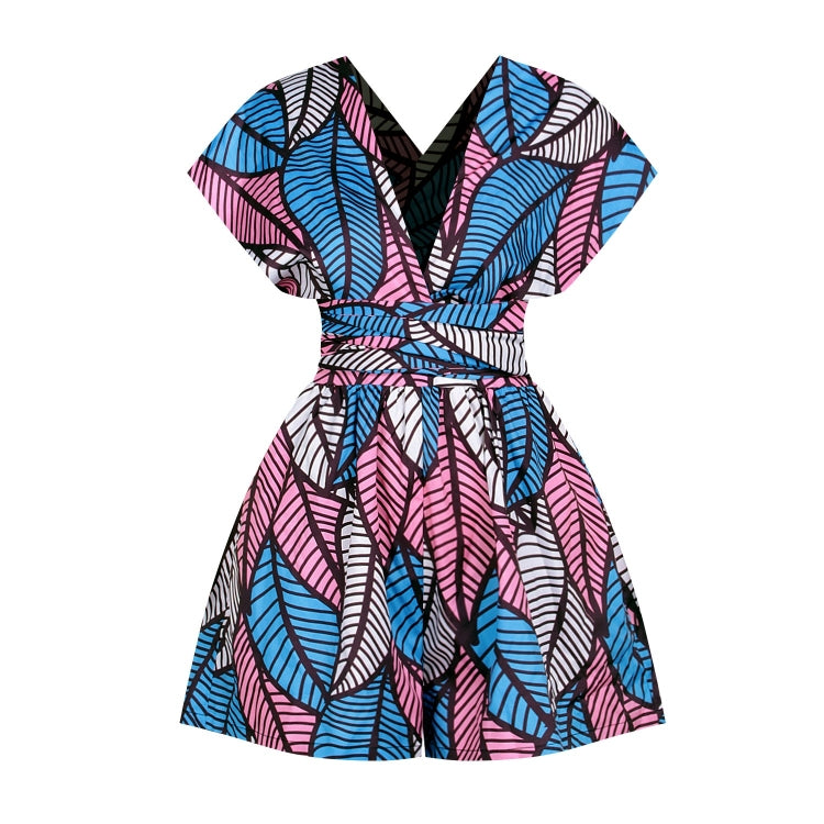 Ladies Casual Loose Print Multi-wear Jumpsuit