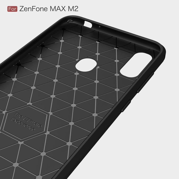 Brushed Texture Carbon Fiber Shockproof TPU Case for ASUS ZenFone Max (M2), ASUS ZenFone Max (M2)