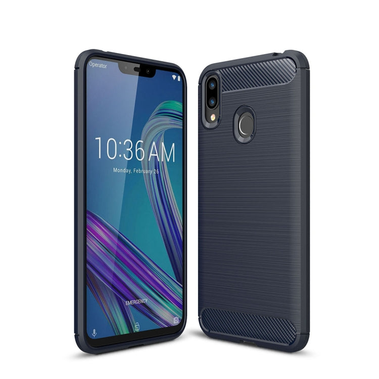Brushed Texture Carbon Fiber Shockproof TPU Case for ASUS ZenFone Max (M2), ASUS ZenFone Max (M2)