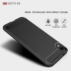 Brushed Texture Carbon Fiber Shockproof TPU Case for MOTO E6 — view 6