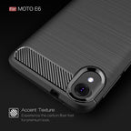 Brushed Texture Carbon Fiber Shockproof TPU Case for MOTO E6 — view 7