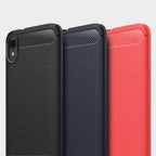 Brushed Texture Carbon Fiber Shockproof TPU Case for MOTO E6 — view 11