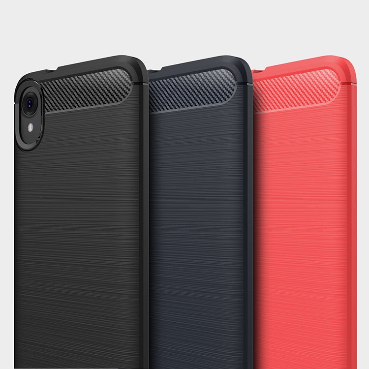 Brushed Texture Carbon Fiber Shockproof TPU Case for MOTO E6 — view 11