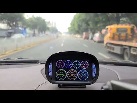 P2 3 inch Multi-function HD OBD LCD Instrument GPS Car Speed Slope Meter HUD Head-up Display - YouTube Video