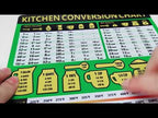 Kitchen Condiment Recipe Conversion Chart Magnetic Waterproof Sticker(White) - YouTube Video