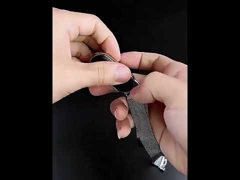 For Xiaomi Mi Band 8 Milanese Metal Watch Band(Black) - YouTube Video