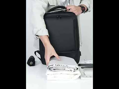 OUMANTU 2103 Large Capacity Multi-Compartment Waterproof Laptop Backpack With USB Port(Black) - YouTube Video