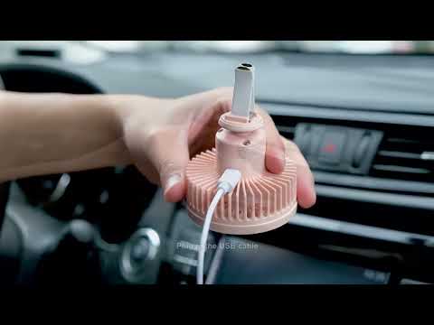 Car Vent Fan Multi-function USB Interface Mini LED Lamp Car Fan(Black) - YouTube Video