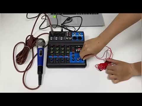 F-5A Multi-function Professional 5-way Recording Mixer Bluetooth Live Streaming Sound Card, Plug Type:EU Plug(Black) - YouTube Video