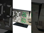 DS-3718LW Multifunctional Creative LED Screen Projection Display Electronic Clock(White) - YouTube Video
