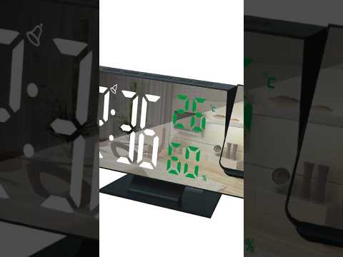 DS-3718LW Multifunctional Creative LED Screen Projection Display Electronic Clock(White) - YouTube Video