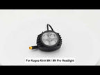 For Kugoo Kirin M4 / M4 Pro Scooter Horn Headlight 2 In 1 High Brightness LED Headlight - YouTube Video