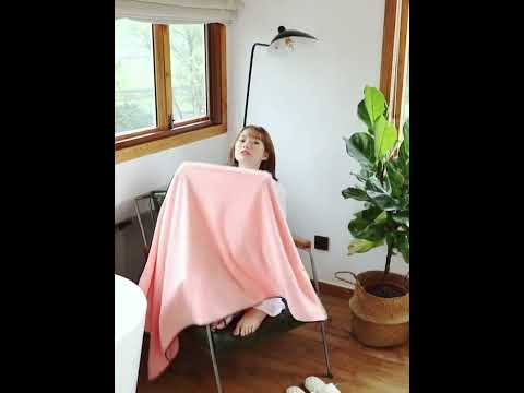 Soft Thick Absorbent Fiber Couple Large Bath Towels, Size:70x140cm(Pink) - YouTube Video