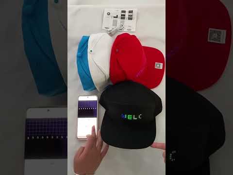 Bluetooth LED Advertising Cap Supports Scrolling Characters/Mobile Phone Word Change/Multi-Language，Random Color Delivery - YouTube Video