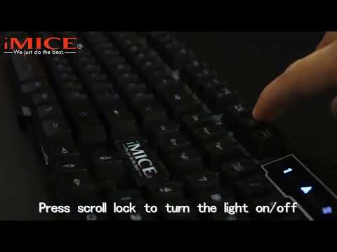 iMICE AK-600 Wired USB Floating Keycap Characters Glow Backlit Gaming Keyboard(Black) - YouTube Video