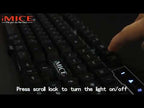 iMICE AK-600 Wired USB Floating Keycap Characters Glow Backlit Gaming Keyboard(Black) - YouTube Video