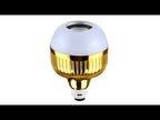 12W Smart Wireless Bluetooth Speaker Music Playing Dimmable LED Bulb , USB Charging with Remote Control & Hook(Colorful Light) - YouTube Video