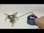 S187 Outdoor Portable Mini Stainless Steel Camping Stove Windproof Gas Stove (Silver) - YouTube Video