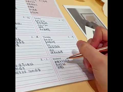 A5 Weekly Planner Notebook Waterproof Planner Coiled Clocking Memo, Style: Horizontal Colorful - YouTube Video