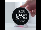 LED Multifunction Electronic Alarm Clock Running Seconds Clock Bedside with Night Light Electronic Clock, Color: White Shell White Light - YouTube Video