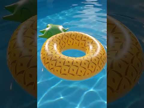 Inflatable Pineapple Shaped Swimming Ring, Inflated Size: 155 x 95cm - YouTube Video