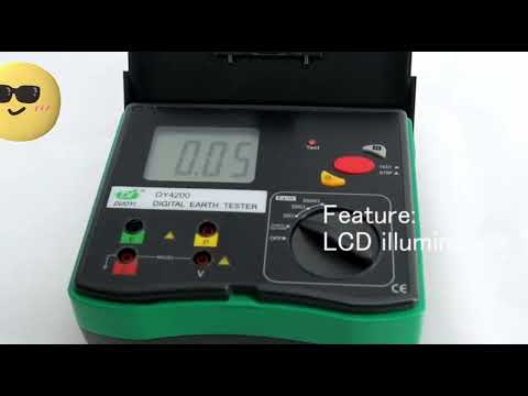 DUOYI DY4200 Car Higher Accuracy Digital Ground Resistance Tester - YouTube Video