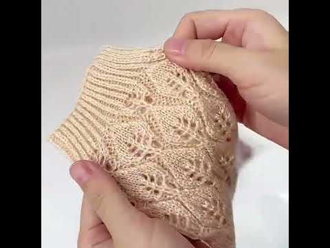Winter Men and Women Knitted Jacquard Leaves Cycling Warm Fingerless Wool Gloves(Purple) - YouTube Video