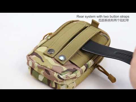 HAWEEL Hiking Belt Waist Bag Outdoor Sport Motorcycle Bag 7.0 inch Phone Pouch (Army Green) - YouTube Video