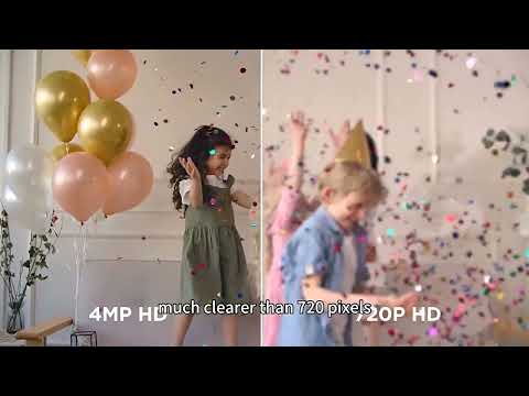 SriHome SH046 4.0 Million Pixels FHD Low Power Consumption Wireless Home Security Camera System (EU Plug) - YouTube Video