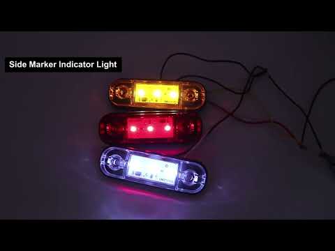 5 PCS MK-327 Car / Truck 3LEDs Side Marker Indicator Light Tail Light (Red Light) - YouTube Video