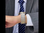 OLEVS 5513 Men Business Luminous Waterproof Quartz Watch(Blue + Gold) - YouTube Video
