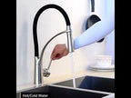 Kitchen Pull-out Faucet Hot Cold Home Retractable Rotating Faucet - YouTube Video