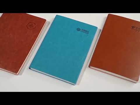 Notebook Student Notepad Diary Book Business Record Book PU Notebook, Cover color: A5 Plain Weave Blue - YouTube Video