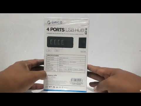 ORICO W5P-U2-100 USB 2.0 Desktop HUB with 100cm Micro USB Cable Power Supply(Black) - YouTube Video