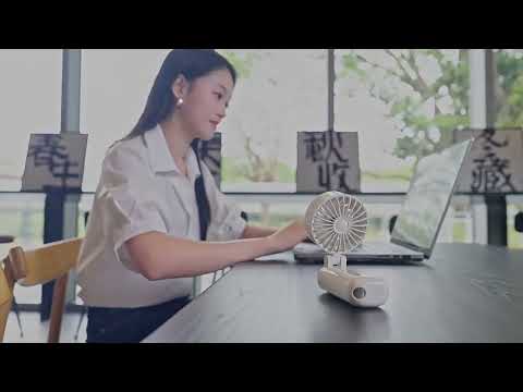 Umbrella Clip Foldable Mini Fan Rechargeable Outdoor Handheld Fan(Grey) - YouTube Video
