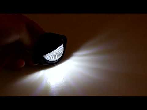 2pcs Car 3LED Round License Plate Light - YouTube Video