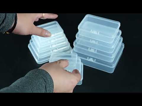 10pcs Square Plastic Transparent Storage Box With Lid Dustproof Earring Ring Jewelry Storage Box, Size: 4.3x4.3x2cm - YouTube Video