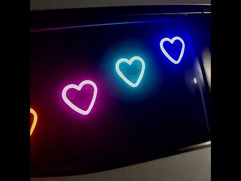 Solar Powered Heart-Shaped Car Ambient Light Smart Modified Neon Light For Vehicle Interior(Pink) - YouTube Video