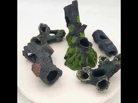 13x5cm Small Sinking Wood Wreckage Simulation Resin Fish Tank Aquascape Decoration - YouTube Video