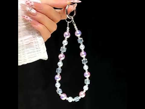 Iridescent Pearlescent Crystal Phone Charm(Blue) - YouTube Video