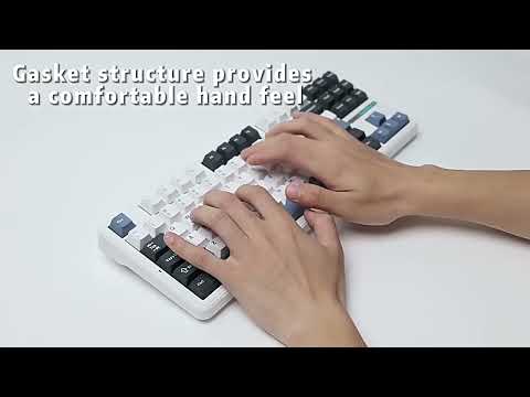 AULA F87 87 Keys Wired/2.4G/Bluetooth Three Model Customized RGB Mechanical Keyboard(White Black Green) - YouTube Video