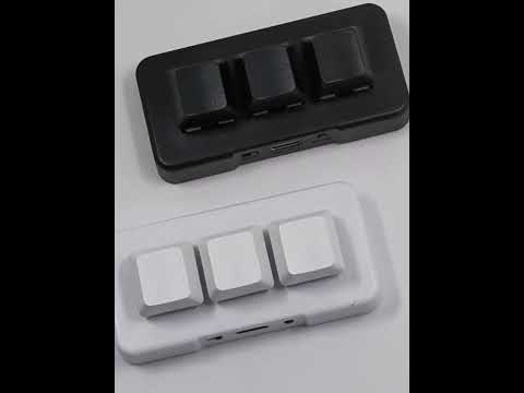 MK321BT Bluetooth 5.1 3 Keys Custom Keys Game Office PS Clip Macro Programming Keypad(Black) - YouTube Video