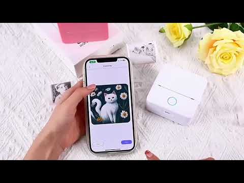 X6 200DPI Student Homework Printer Bluetooth Inkless Pocket Printer Pink Printer Paper x1 - YouTube Video