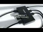Ugreen USB Switch Selector 2 USB Ports Sharing 4 USB Ports Switcher Adapter for Mouse, Keyboard, Printer - YouTube Video